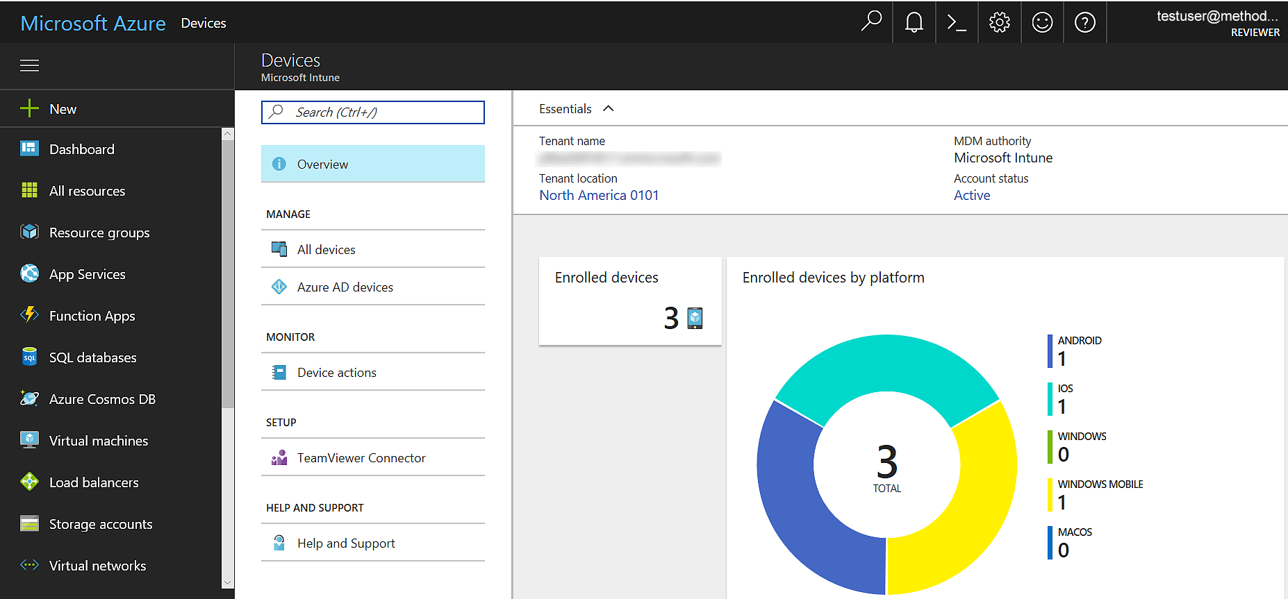 microsoft intune mdm dashboard